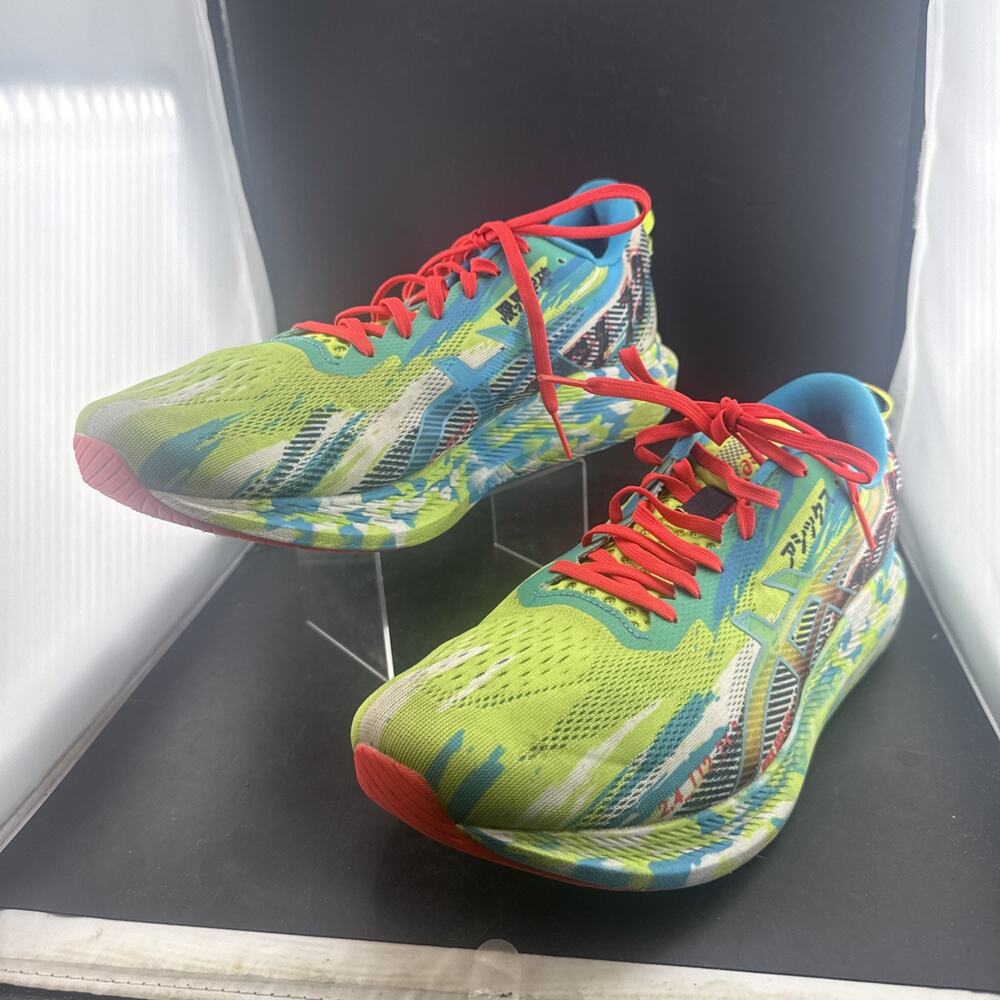 ASICS Noosa Tri 13 Color Injection Hazard Green Digital Aqua 1011B021-300 Men 12